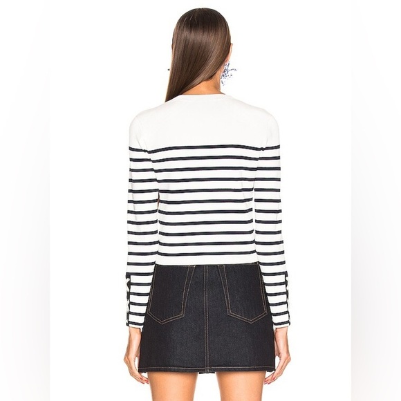 VERONICA BEARD NWOT Park Sweater in Navy and Ivory - Picture 3 of 10